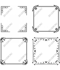  Collection of decorative frames