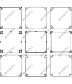  Collection of elegant decorative frames