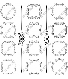 Collection of elegant decorative frames