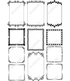 Элегантный набор клипартов для рамок: 12 замысловатых s