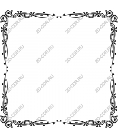 Intricate floral frame