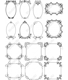 Набор винтажных элегантных рамок