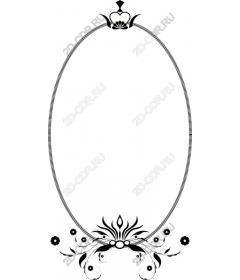 Vintage floral decorative frame
