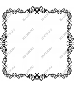  Elegant black and white decorative frame