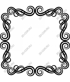  Elegant decorative frame-curl