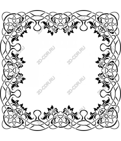 Intricate floral decorative frame