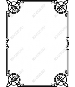 Elegant floral decorative frame