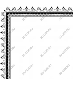  Elegant black and white floral frame