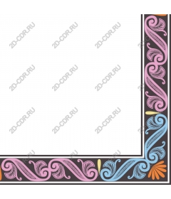 Exquisite floral frame border