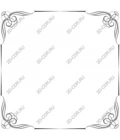 Elegant decorative floral frame