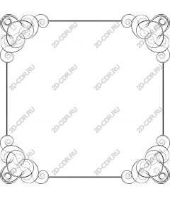  Elegant spiral frame - black and white