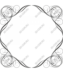 Elegant decorative frame-curl