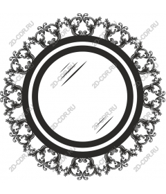 Decorative floral mirror