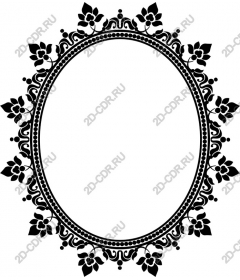  Elegant black floral frame