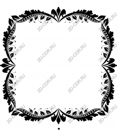  Elegant decorative floral frame