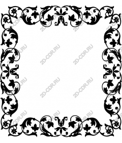  Elegant black floral frame