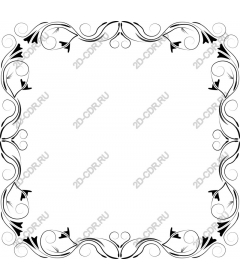 Floral decorative frame