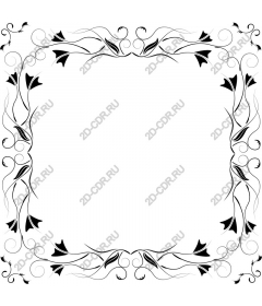  Black floral frame