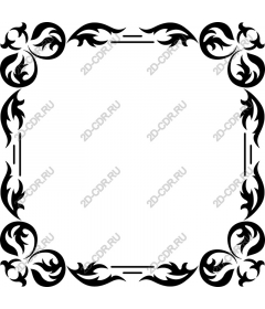  Elegant black and white decorative frame