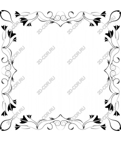  Elegant floral decorative frame