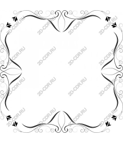 Floral decorative frame
