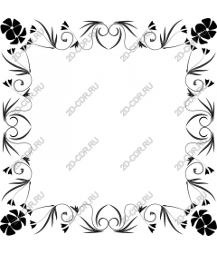  Elegant floral border