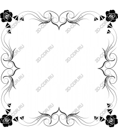  Decorative frame "Black rose"