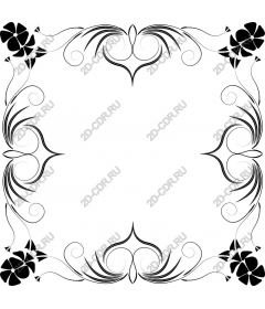 Elegant floral decorative frame