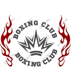Logo Boxing club with the crown and the flame
