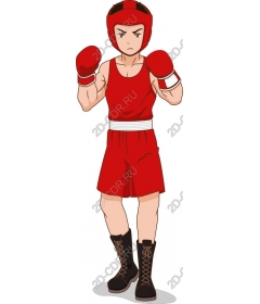 Dynamic young boxer