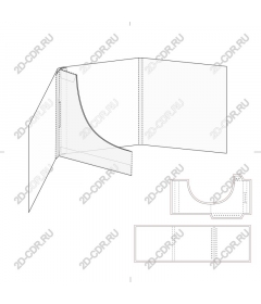 Шаблон складной открытки