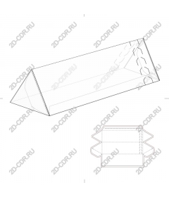 Настраиваемый шаблон треугольной коробки