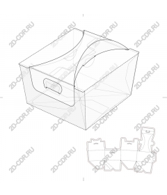 Elegant box with a hinged lid for individual packing