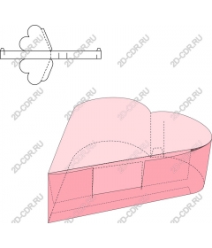  Gift box in the shape of a heart