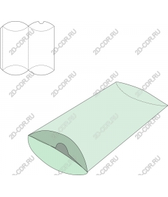 Элегантный шаблон подушки-коробки
