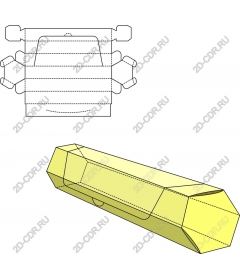 Шаблон шестиугольной коробки — настраиваемая упаковка