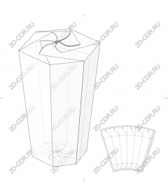  Template of hexagonal container