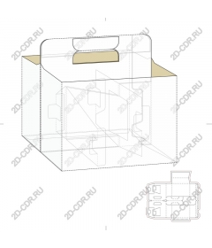 Individual packing box with handle