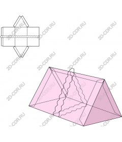 Шаблон розовой коробки Gable