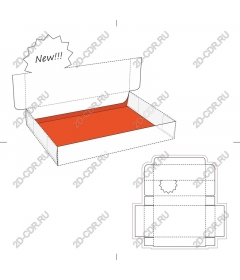  An open box with a red interior