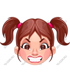 Young girl face-Emoji