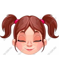 Playful girl with pigtails