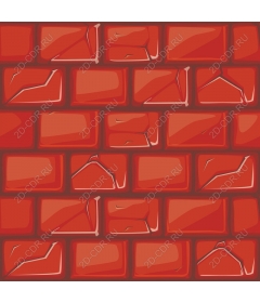 Wall of red brick