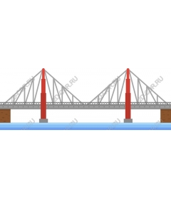 Красный подвесной мост