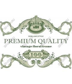 Premium Vintage Flower Frame