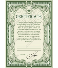  Elegant vintage certificate