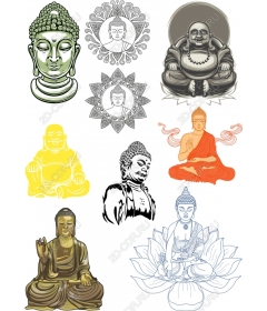 The collection of Buddha - 10 unique