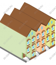 Очаровательные изометрические рядные дома