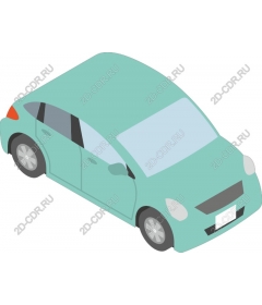  Teal-colored car