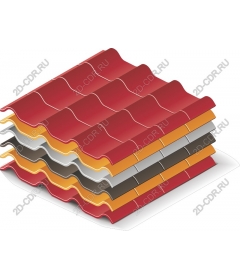  Multi-color roof tiles